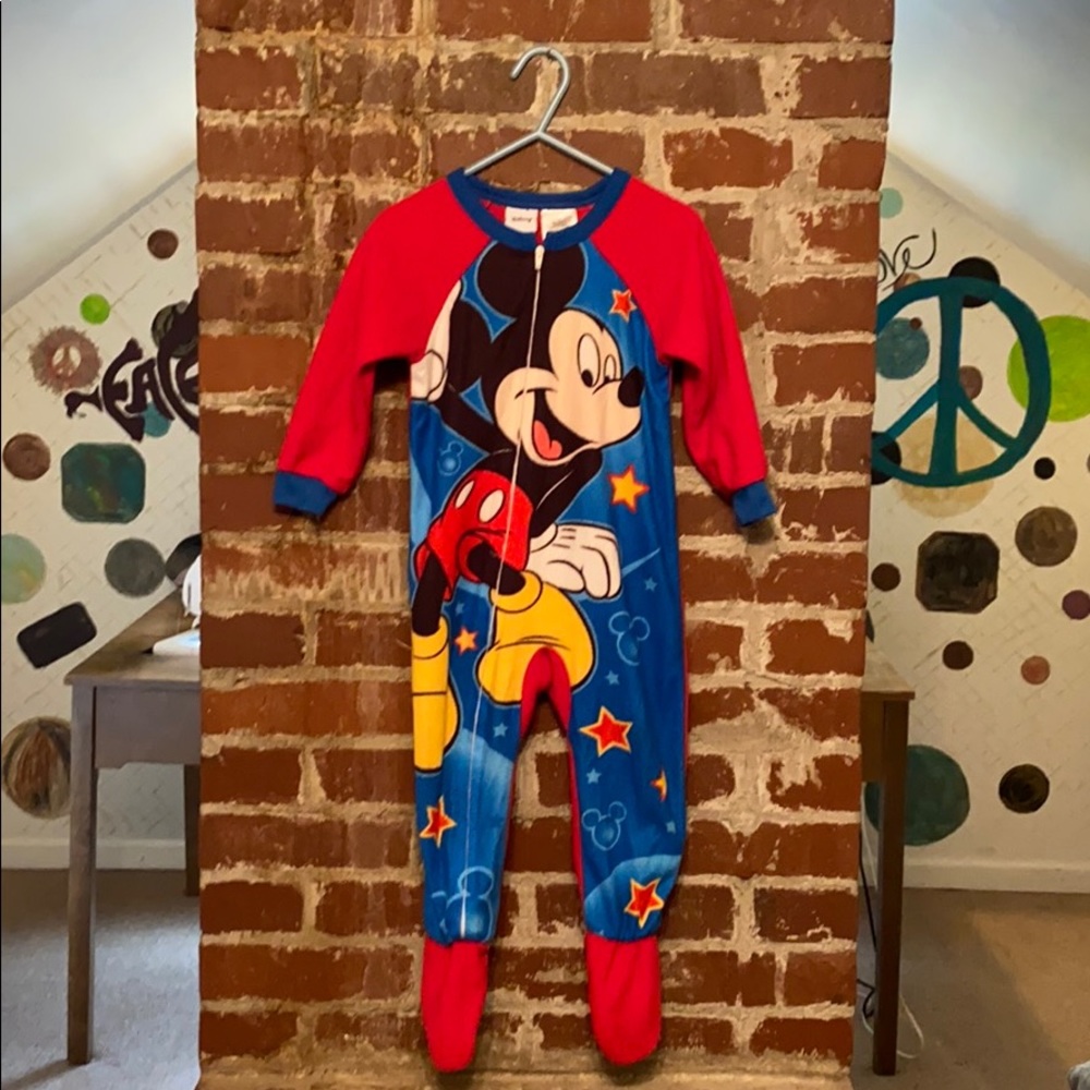 Micky mouse footed pajamas